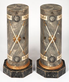 Painted Italian “Somno" Columns