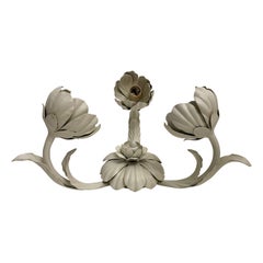 Painted Italian Tole Flush Mount Chandelier