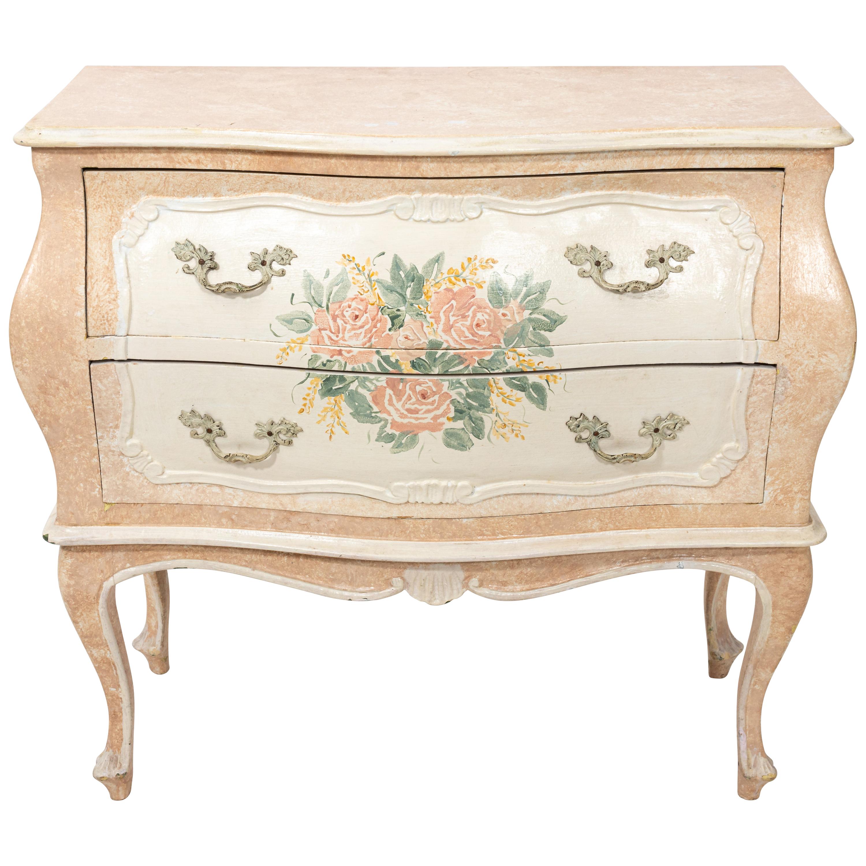 Painted Italian Two-Drawer Commode