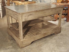 Painted Kitchen Island with Zinc Top from Provence, France
