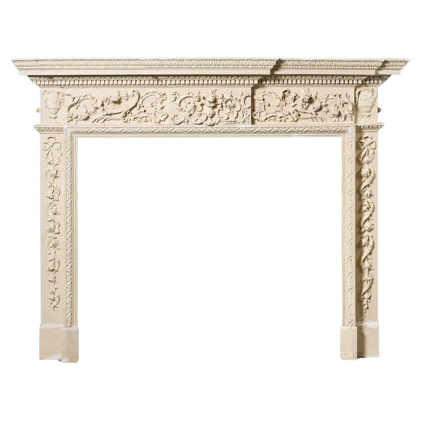 Painted Large Late Georgian Fire Surround