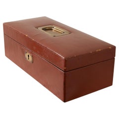 Used Painted Leather Jewelry Box