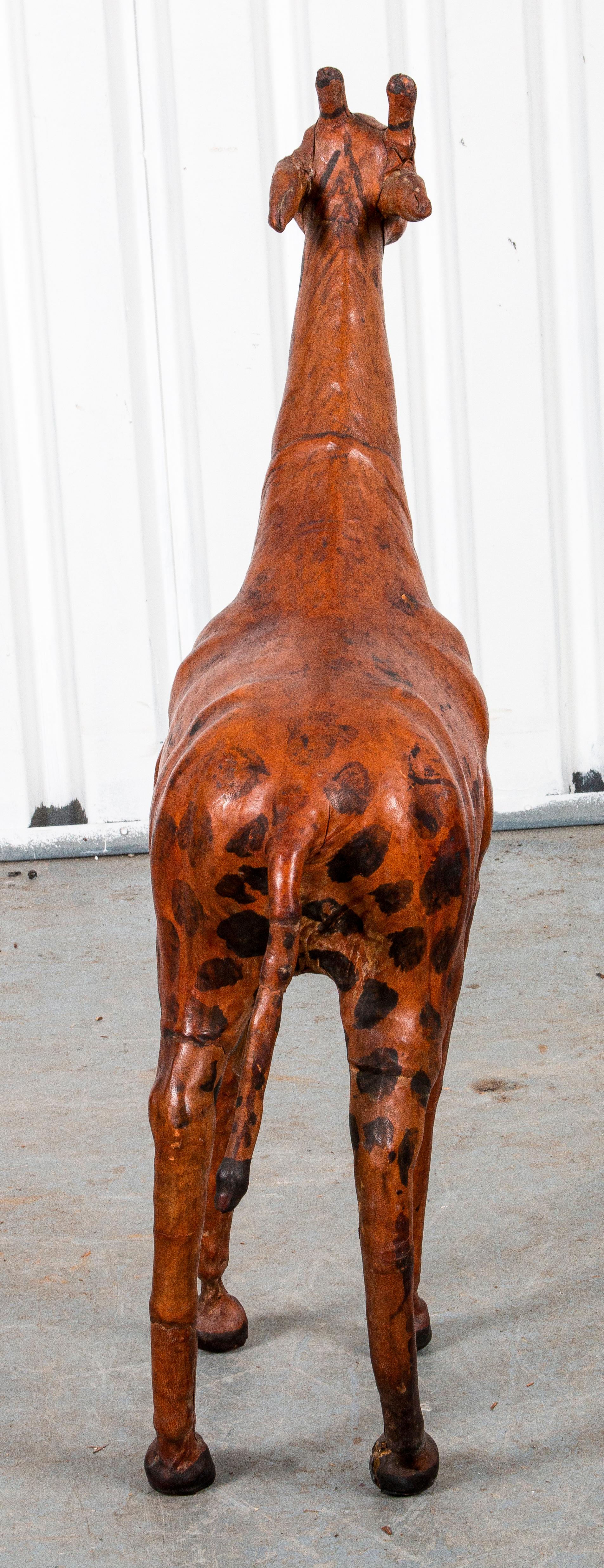 Painted Leather Model of a Giraffe 1