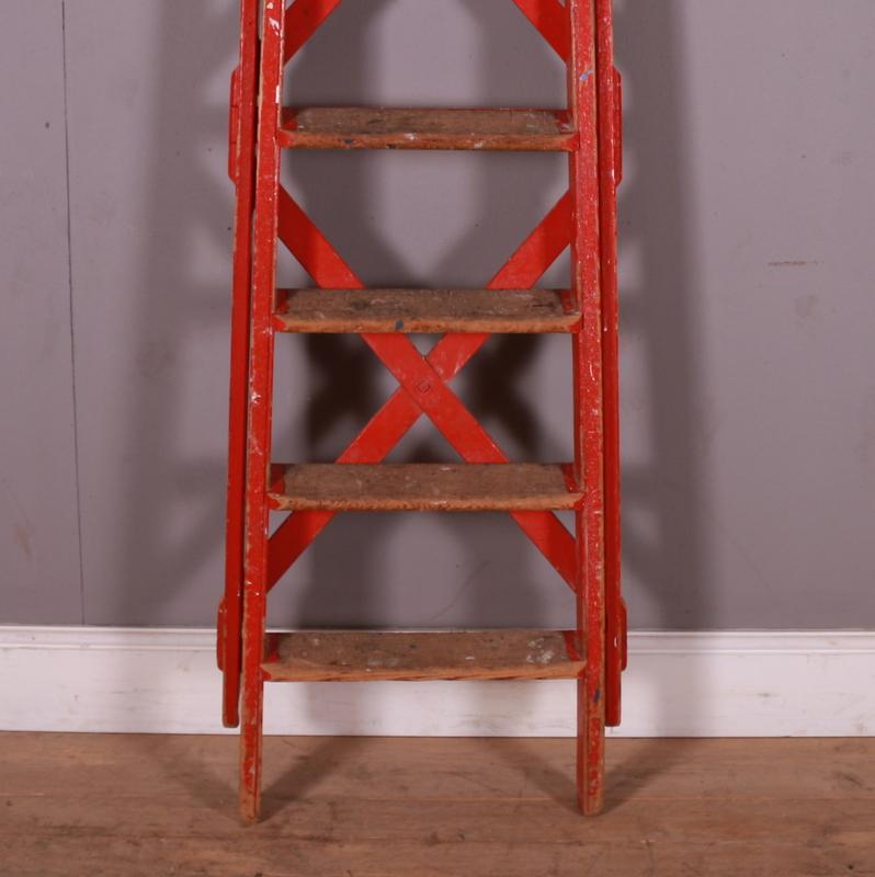 20th Century Painted Library Ladder