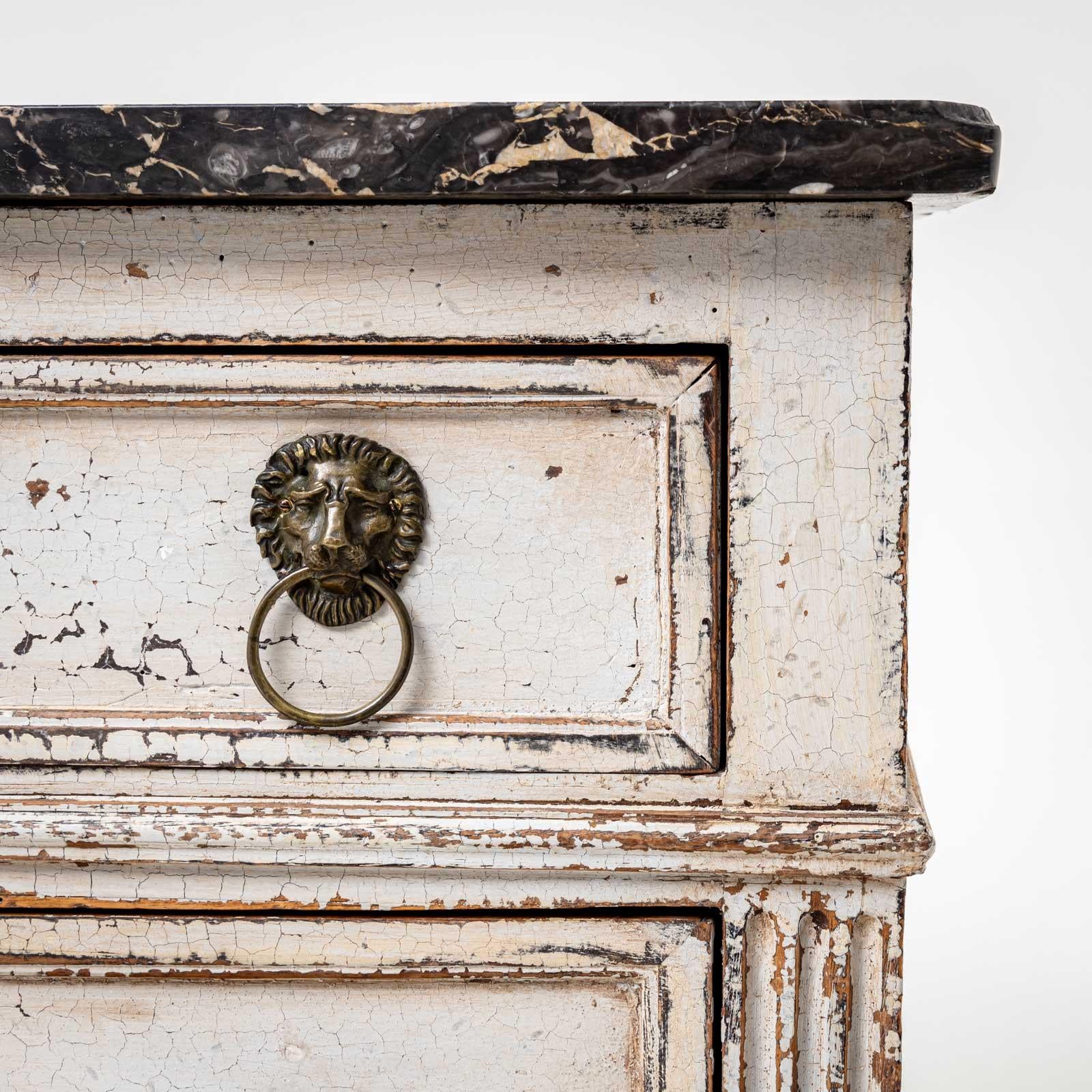 Marmo Cassettiera dipinta di Louis Seize, XVIII secolo