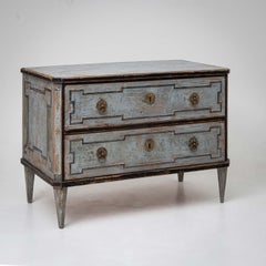 Antique Painted Louis Seize Chest of Drawers, late 18th Century