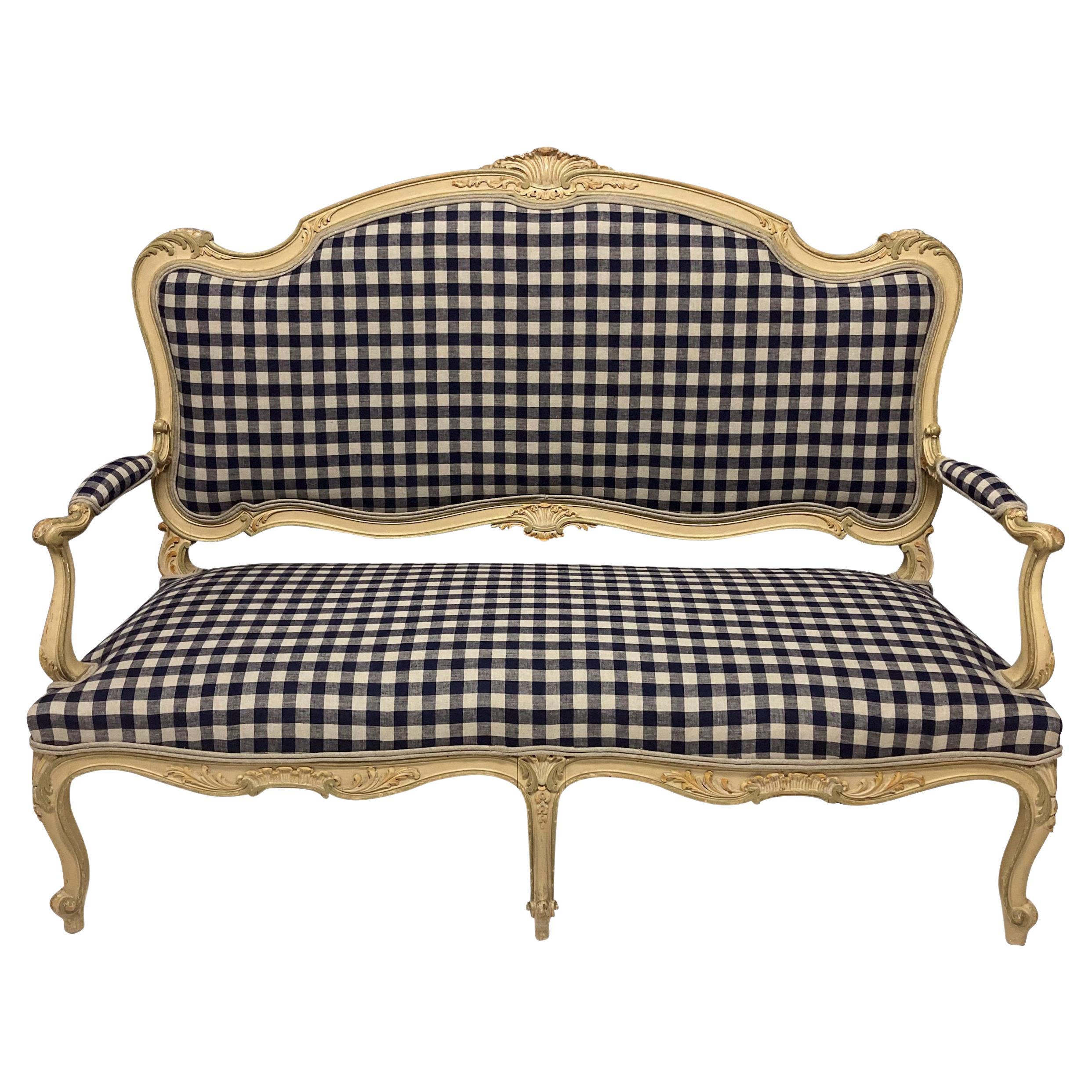 Canapé peint de style Louis XV