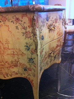 Painted Louis XV Style Genoese Chest of Drawers