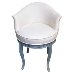 Painted Louis XV Style Swivel Vanity Stool