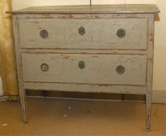 Painted Louis XVI Commode, 18th Century, France