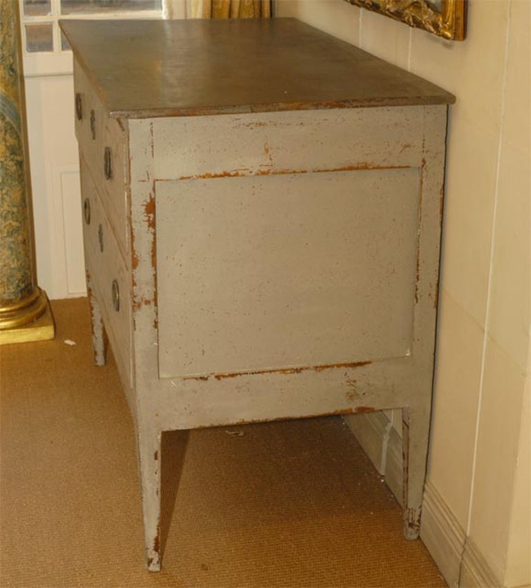Wood Painted Louis XVI Commode, 18th Century, France For Sale