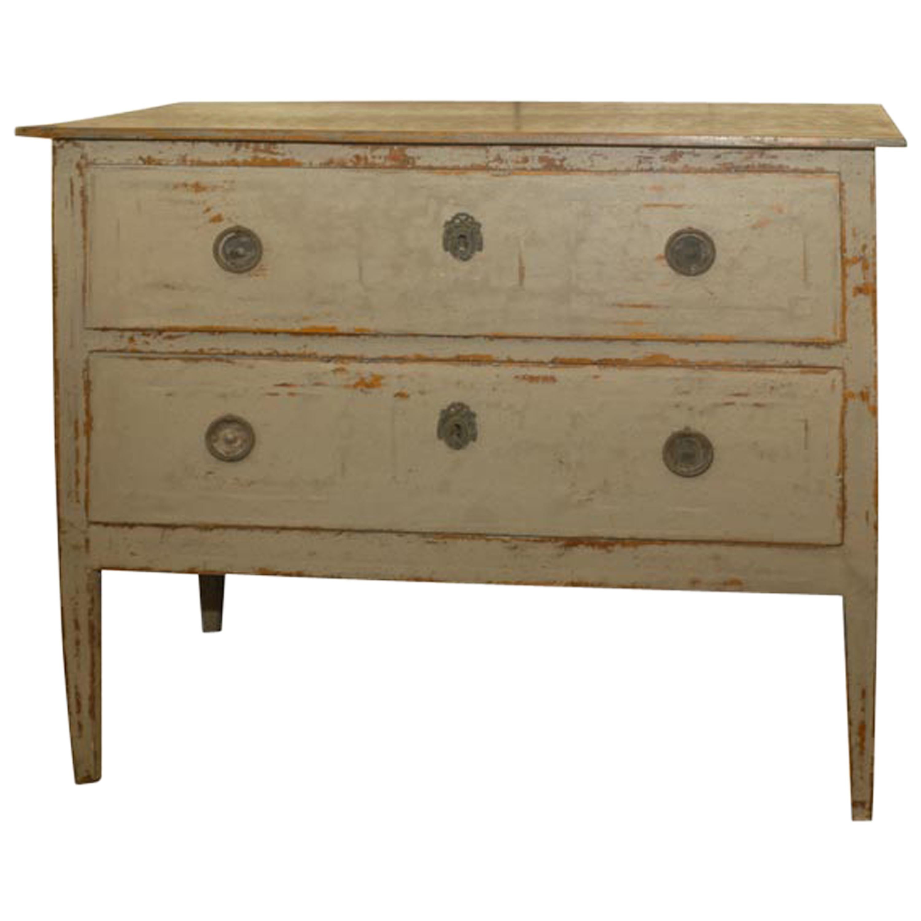 Painted Louis XVI Commode, 18th Century, France For Sale