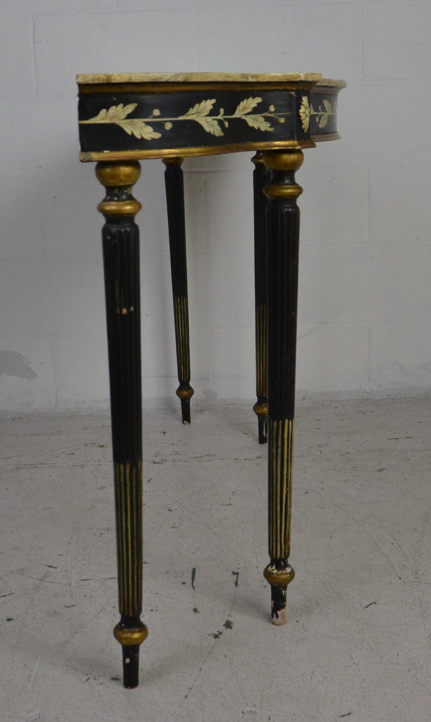 American Painted Louis XVI Style Console Table