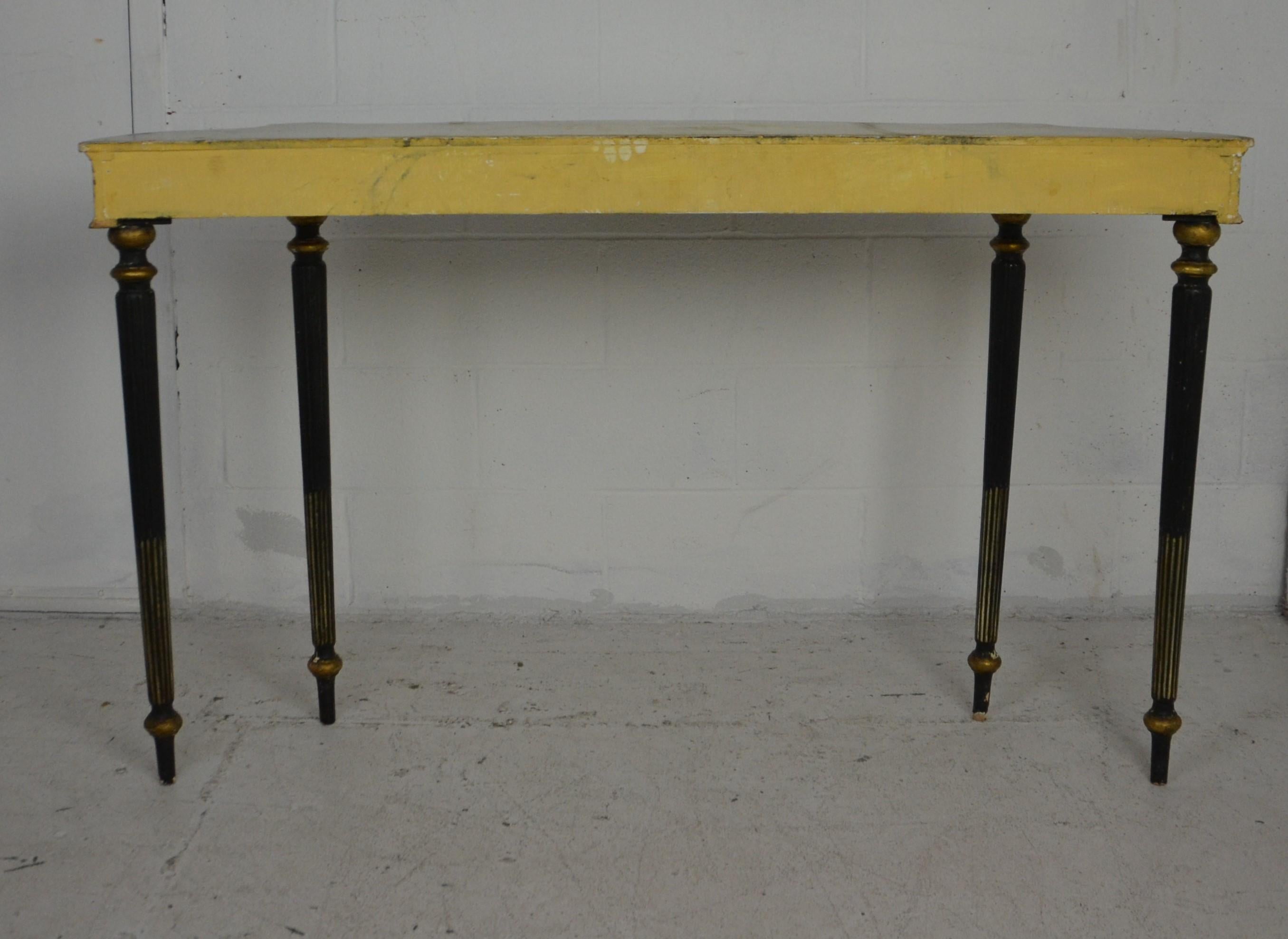 Painted Louis XVI Style Console Table In Good Condition In Pomona, CA