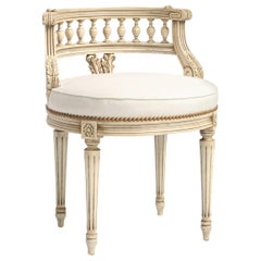 Painted Louis XVI Style Vanity Stool