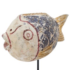 Painted Lucky Fish Sculpture