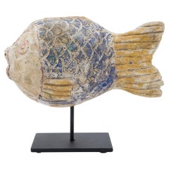 Painted Lucky Fish Sculpture