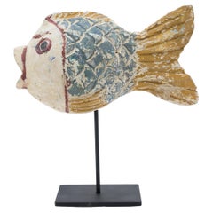 Painted Lucky Fish Sculpture