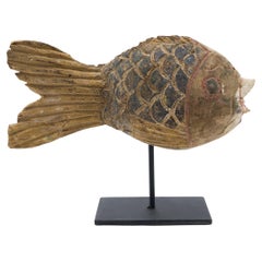 Painted Lucky Fish Sculpture