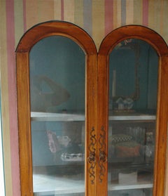 Painted Mahogany Curio Cabinet