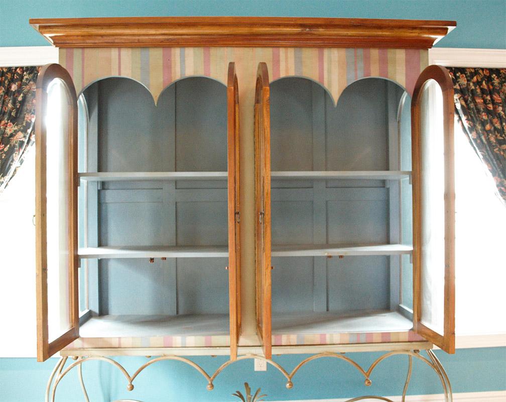 Painted Mahogany Curio Cabinet For Sale 2
