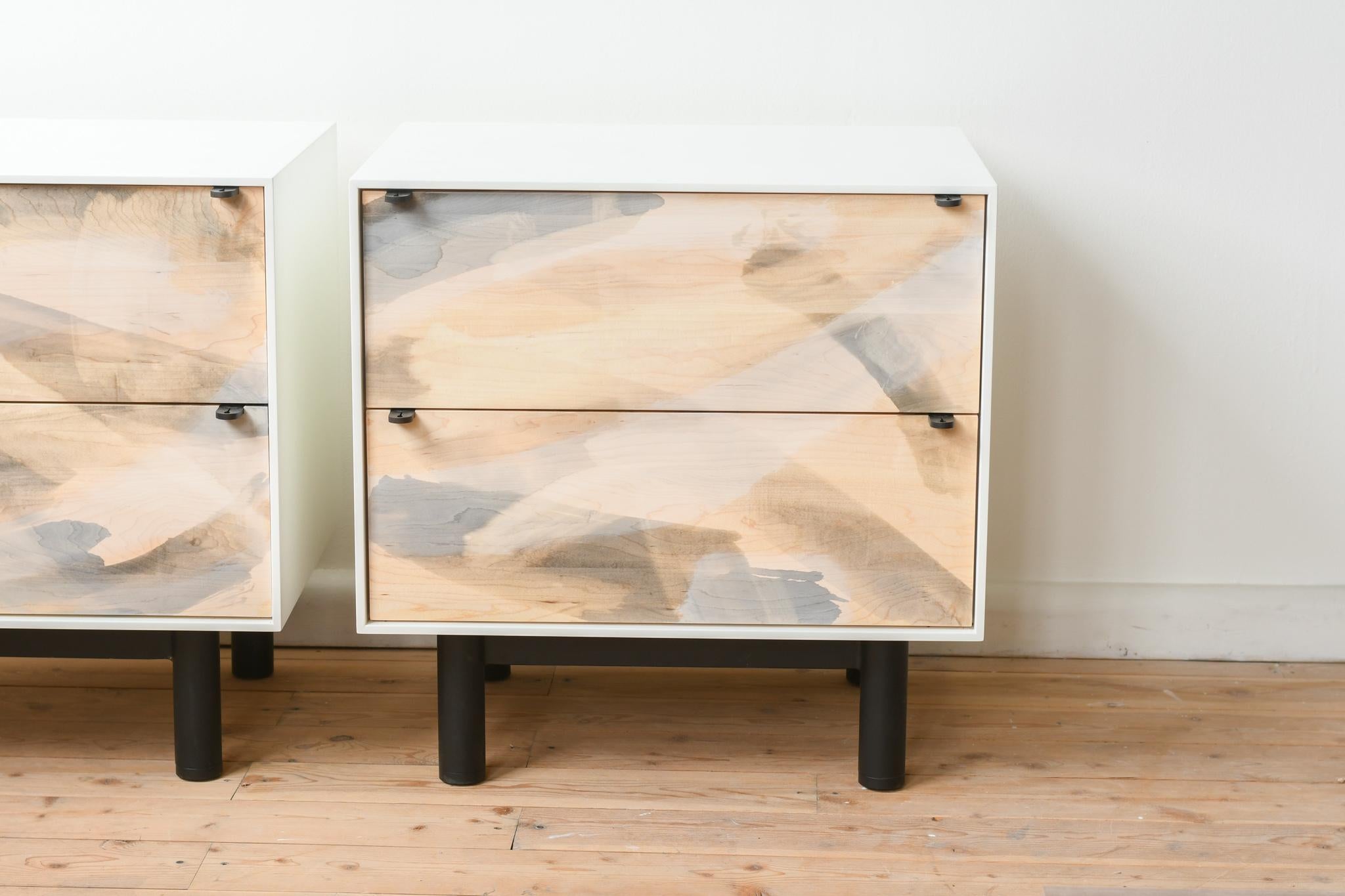 Painted Maple bedside tables by Jeff Martin Joinery For Sale 1