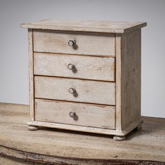 19th Century Hand-Painted Miniature Commode, French Provincial Style