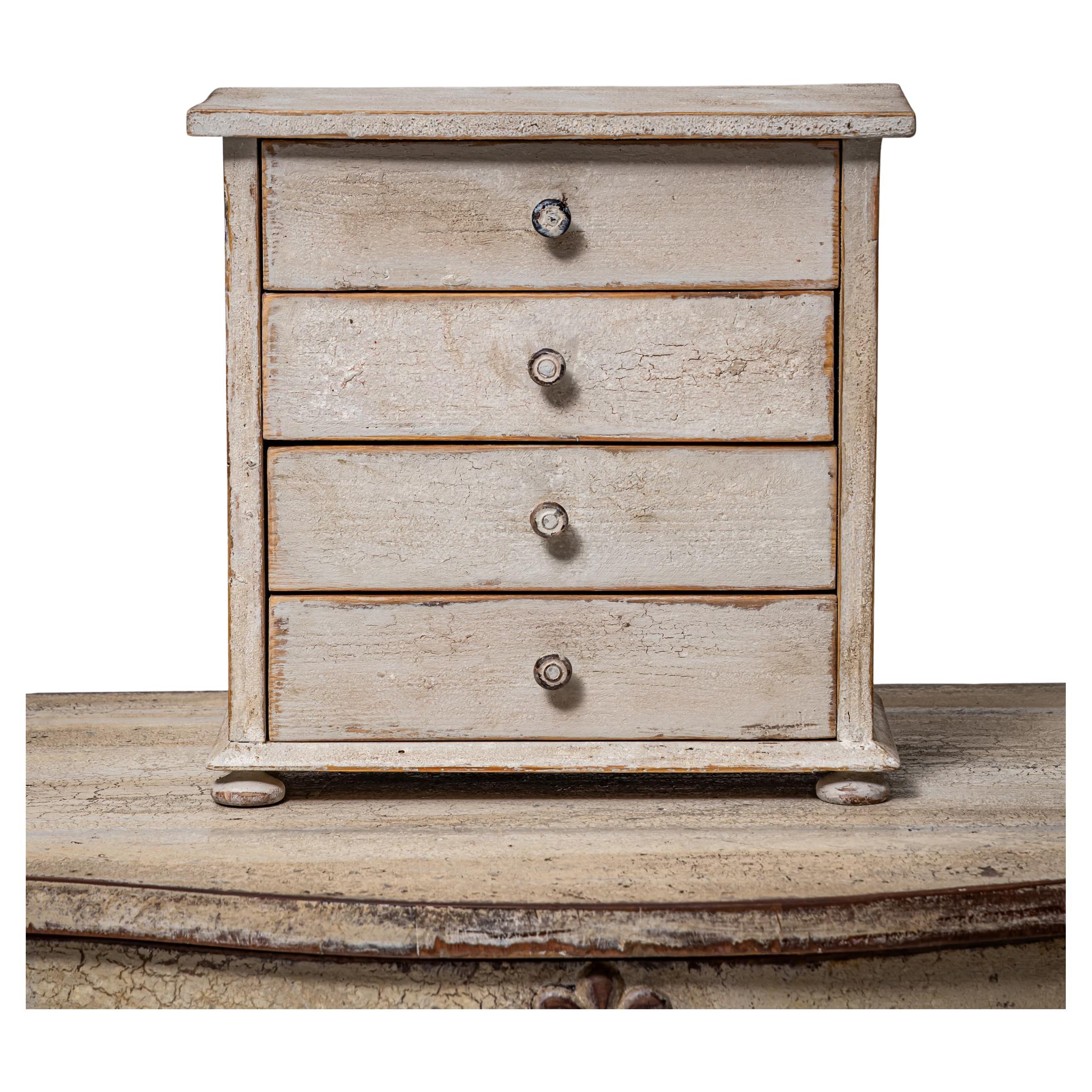 Painted Miniature Commode, 19th Century