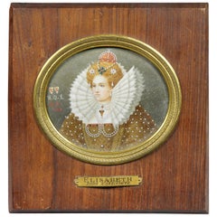 Painted Miniature of Queen Elizabeth