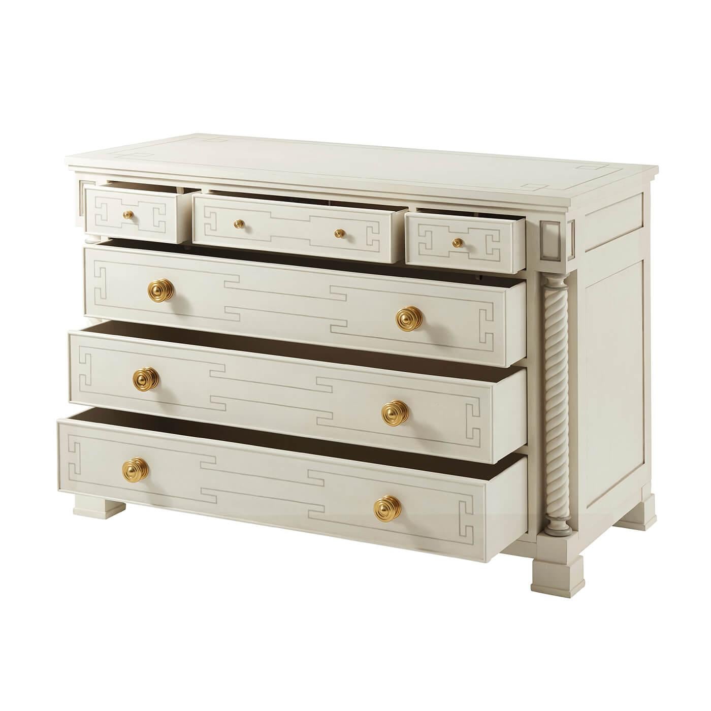Neoclassical Painted Neo Classic Chest of Drawers For Sale