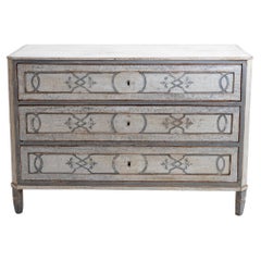 Painted Neoclassical Chest of Drawers, Early 19th Century