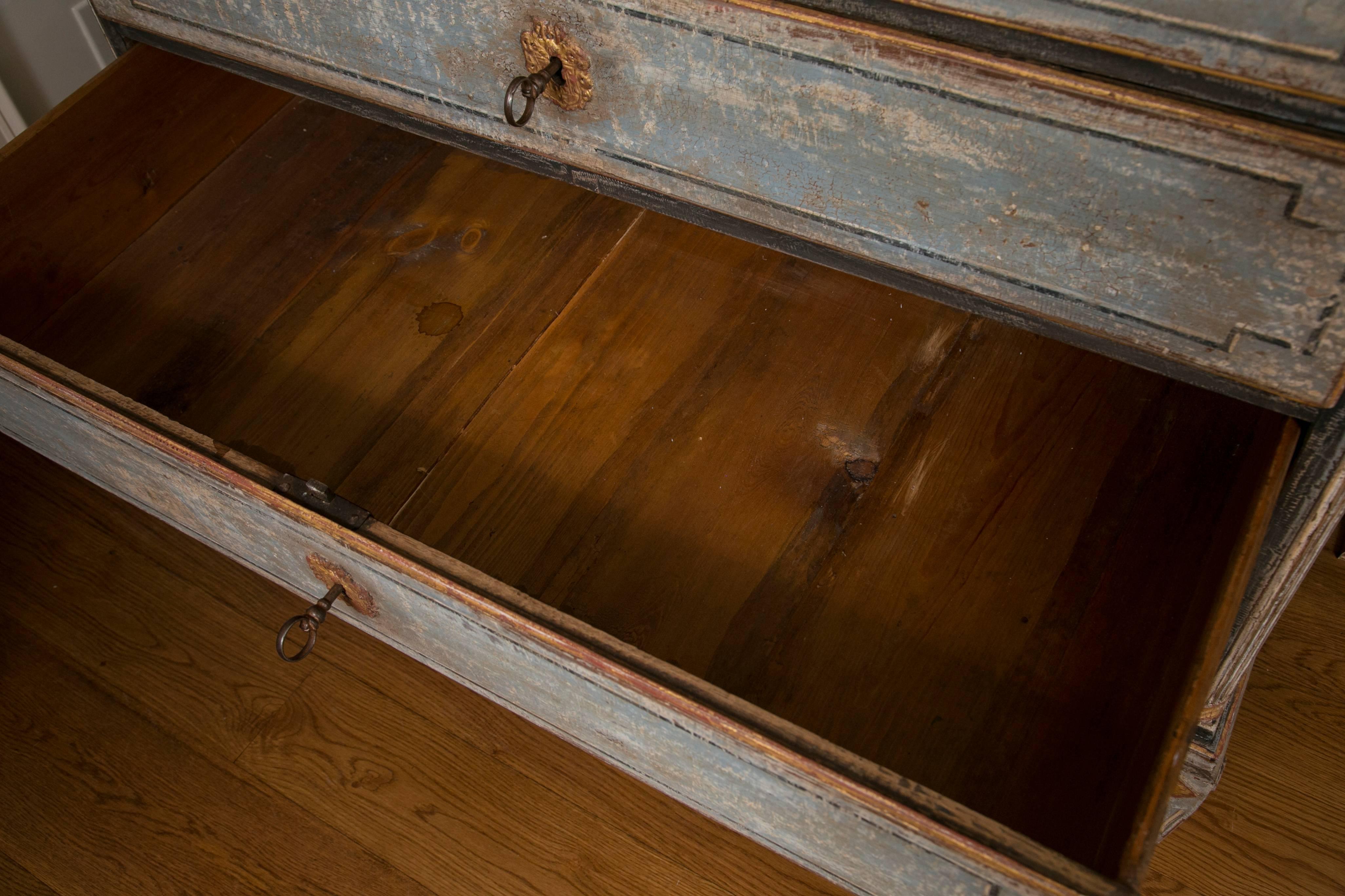 Large 18th Century Swedish Painted Chest of Drawers 2