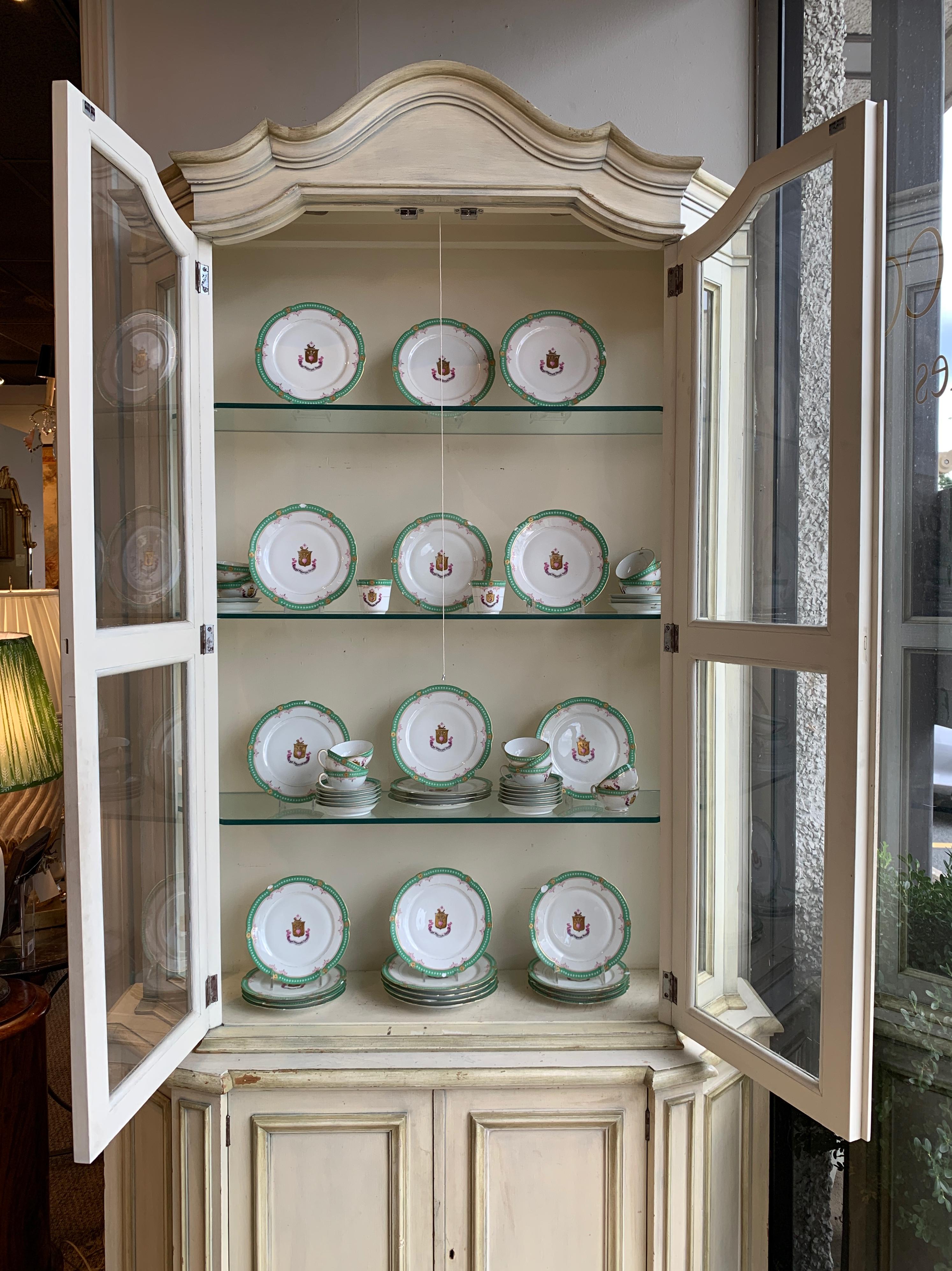 American Painted Neoclassical Display Cabinet