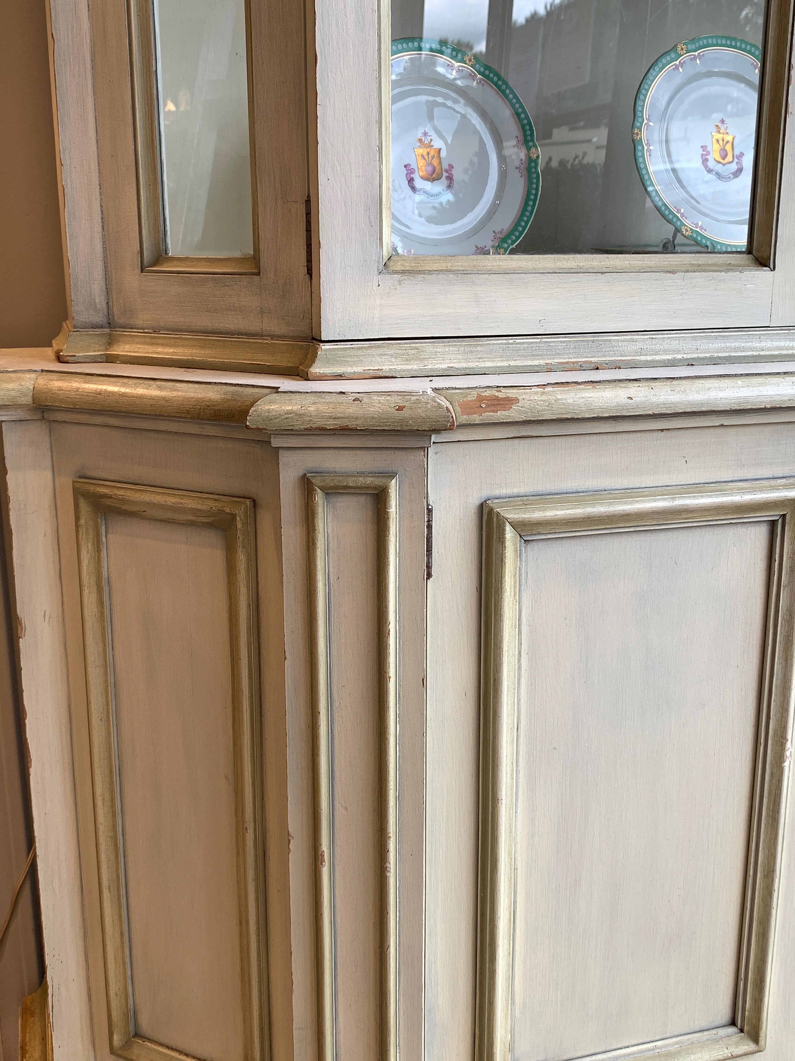 20th Century Painted Neoclassical Display Cabinet