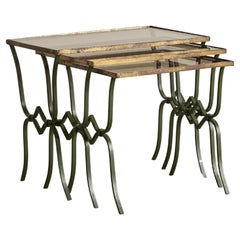 Painted Nickel Nesting Tables