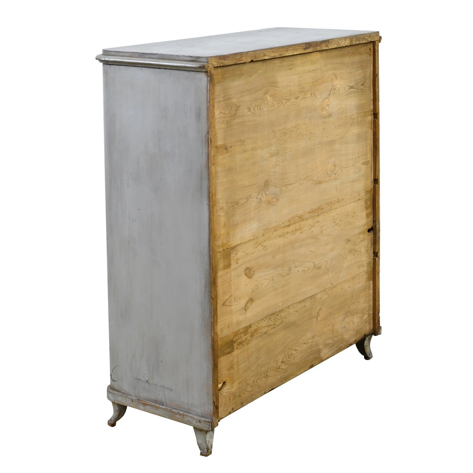 Painted North German Biedermeier Tall Chest of Drawers, circa 1820 4