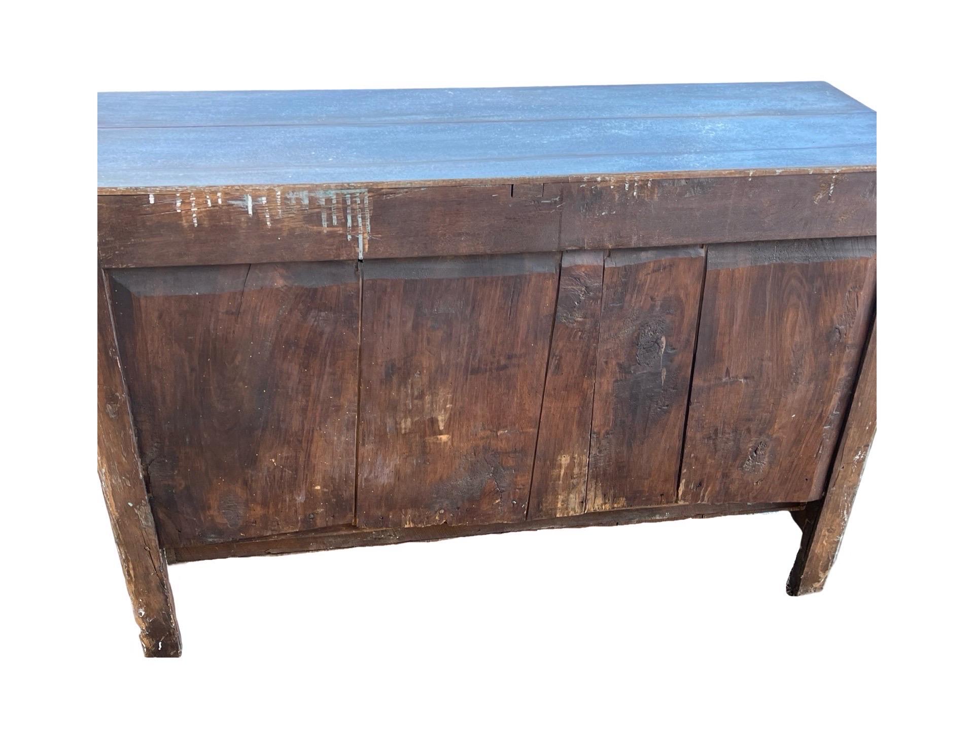Rustico Cassettiera in Oak dipinta, inizio XIX secolo in vendita