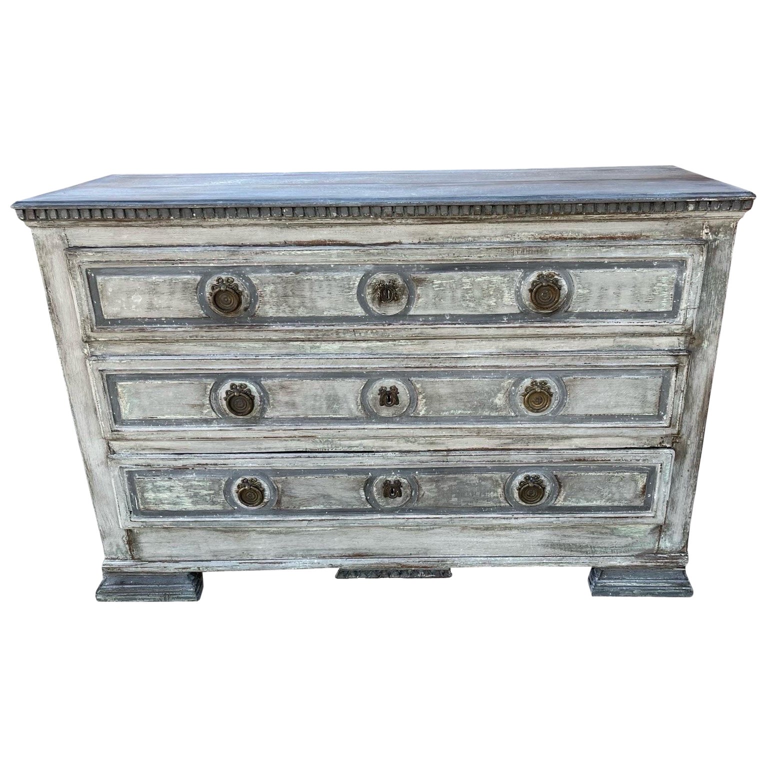 Painted Oak Chest of Drawers, Early 19th Century