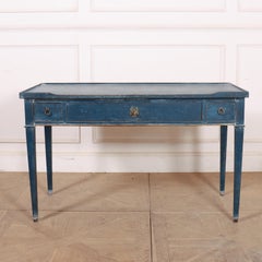 Bureau / table de chevet en chêne peint