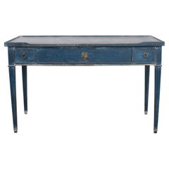 Bureau / table de chevet en chêne peint