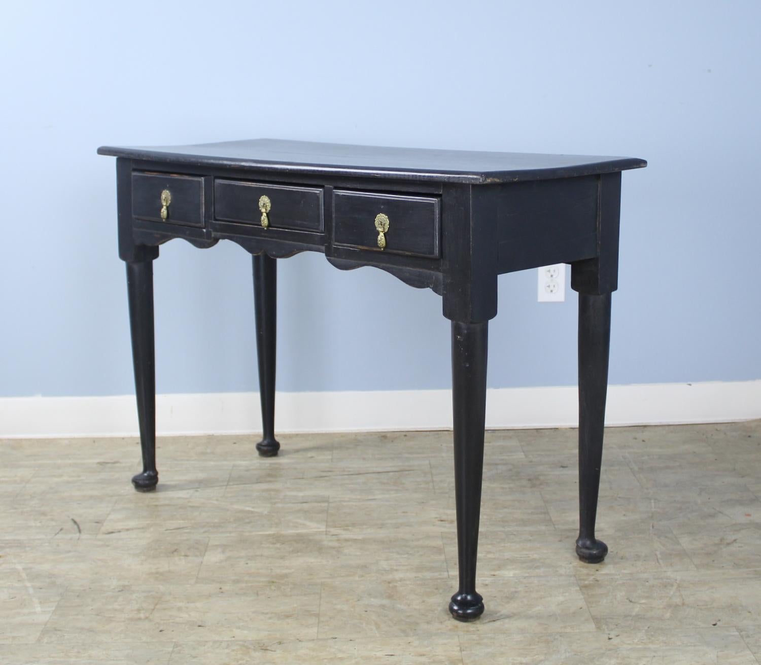 English Painted Oak Pad Foot Server or Console, in the Style of George I
