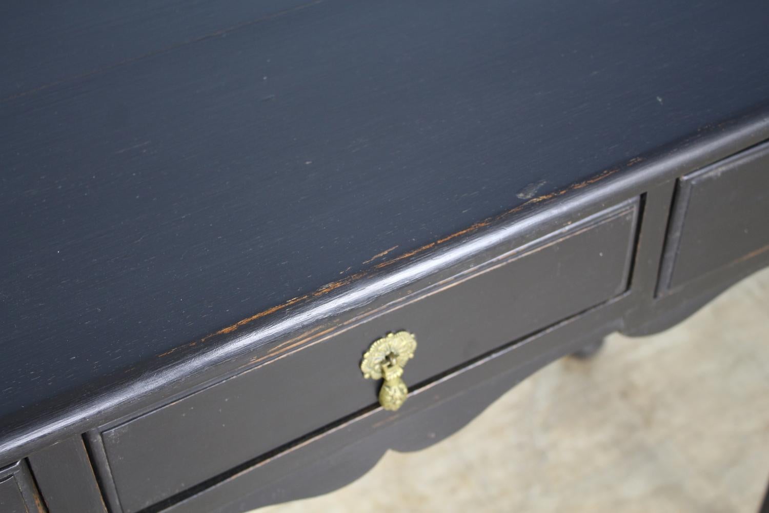 Painted Oak Pad Foot Server or Console, in the Style of George I 1