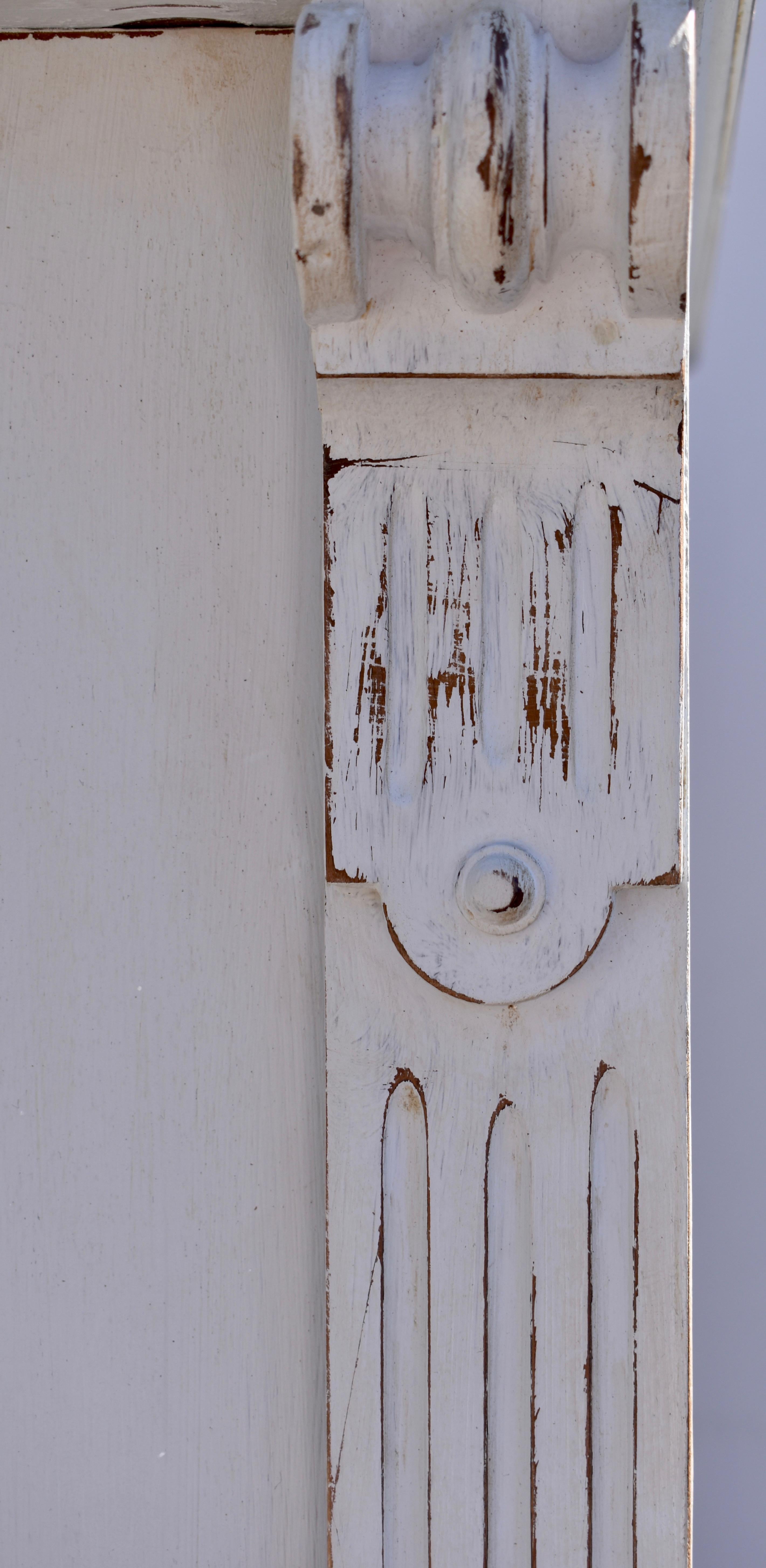 19th Century Painted Oak Two Door Armoire