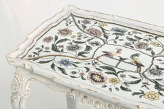 Painted Occasional Table With Eglomise Top