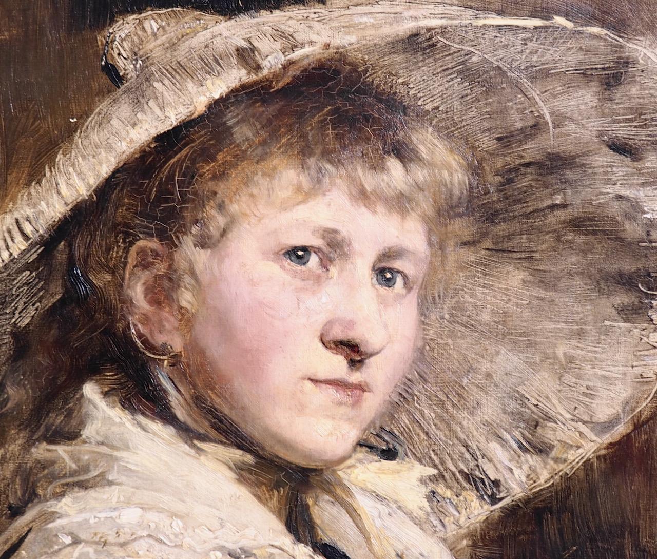Fein gemalte Dame, vermutlich holländisch, 19. Jahrhundert.