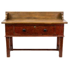 Painted One-Drawer Serving Table