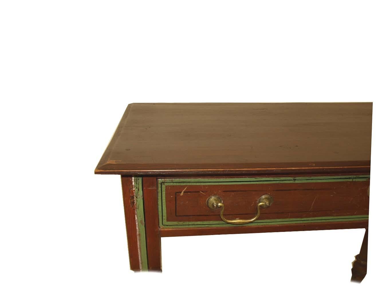 Late 19th Century Painted One Drawer Side Table For Sale