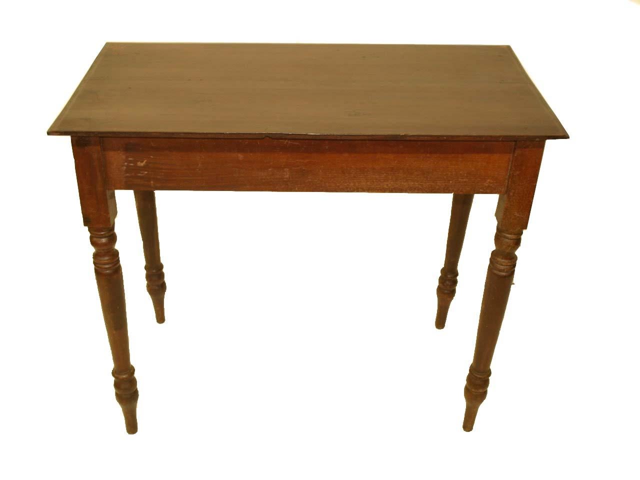 Brass Painted One Drawer Side Table For Sale