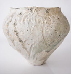 Vase peint organique moderne Hand Made