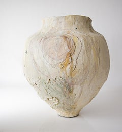 Vase peint organique moderne Hand Made VI